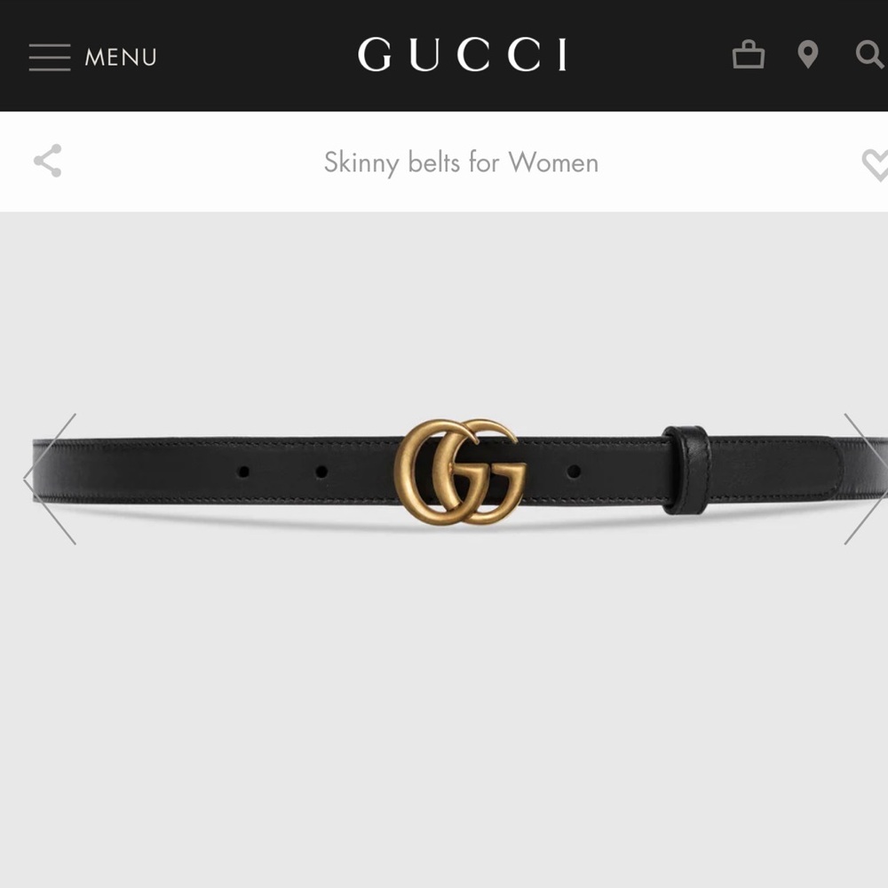 SOLD!! Gucci double G leather belt